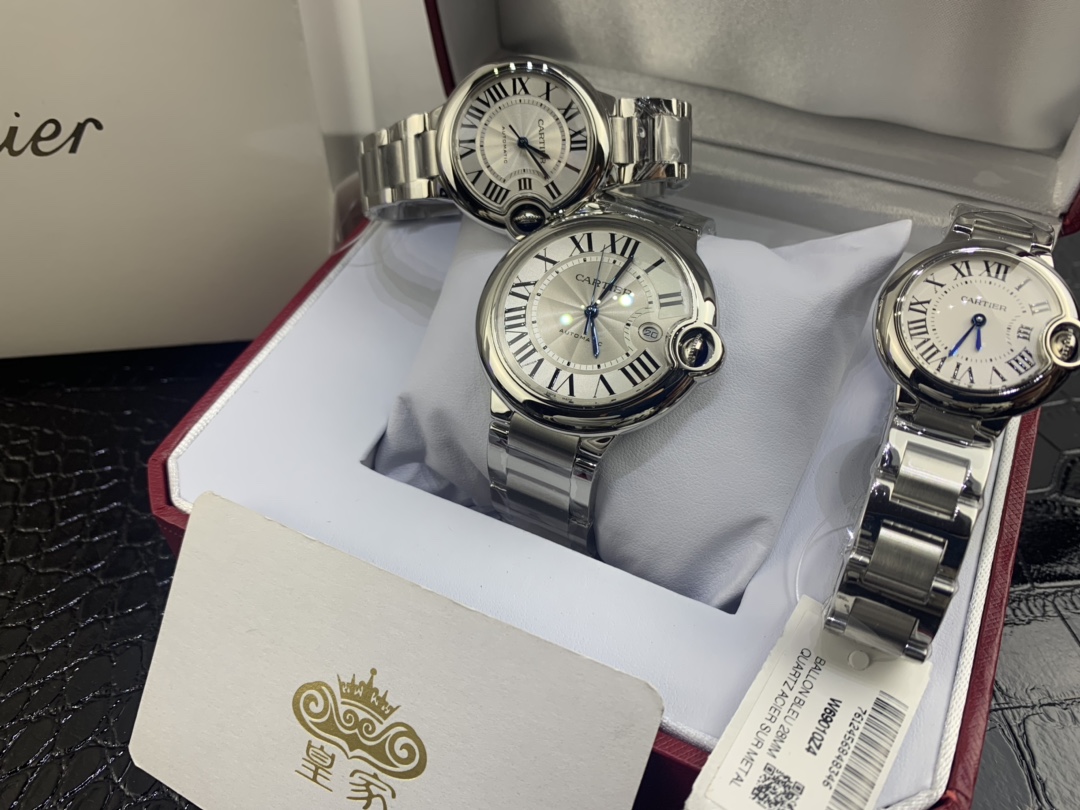 Cartier 卡地亚大小中蓝气球，尺寸28mm，33mm，42mm