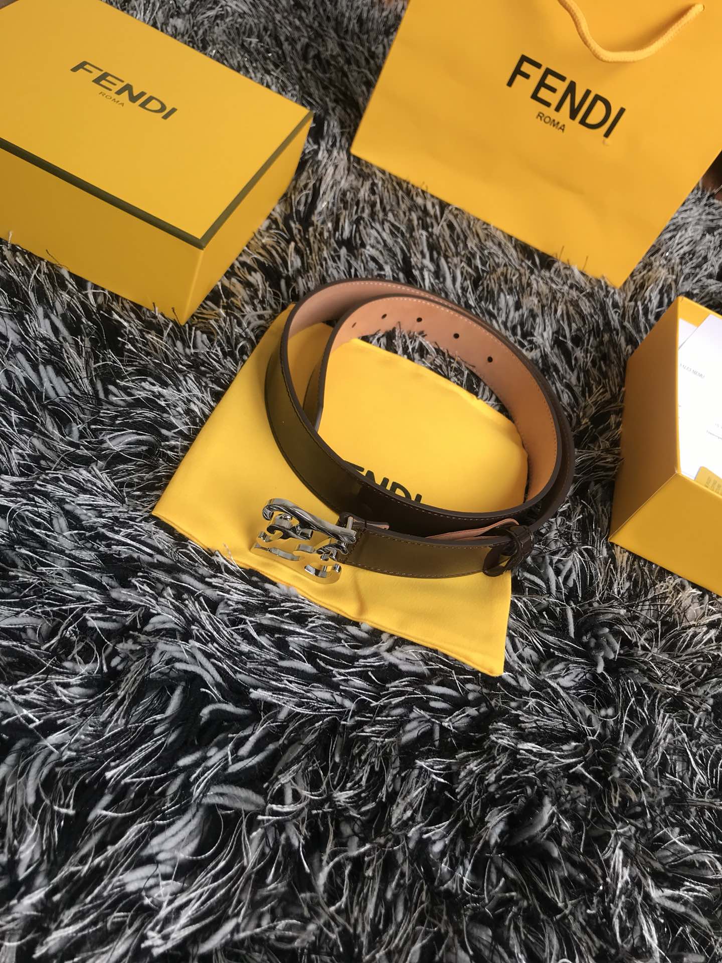 [Fendi Belts]Distribution counter packaging punching needle width 30MM Feel. T