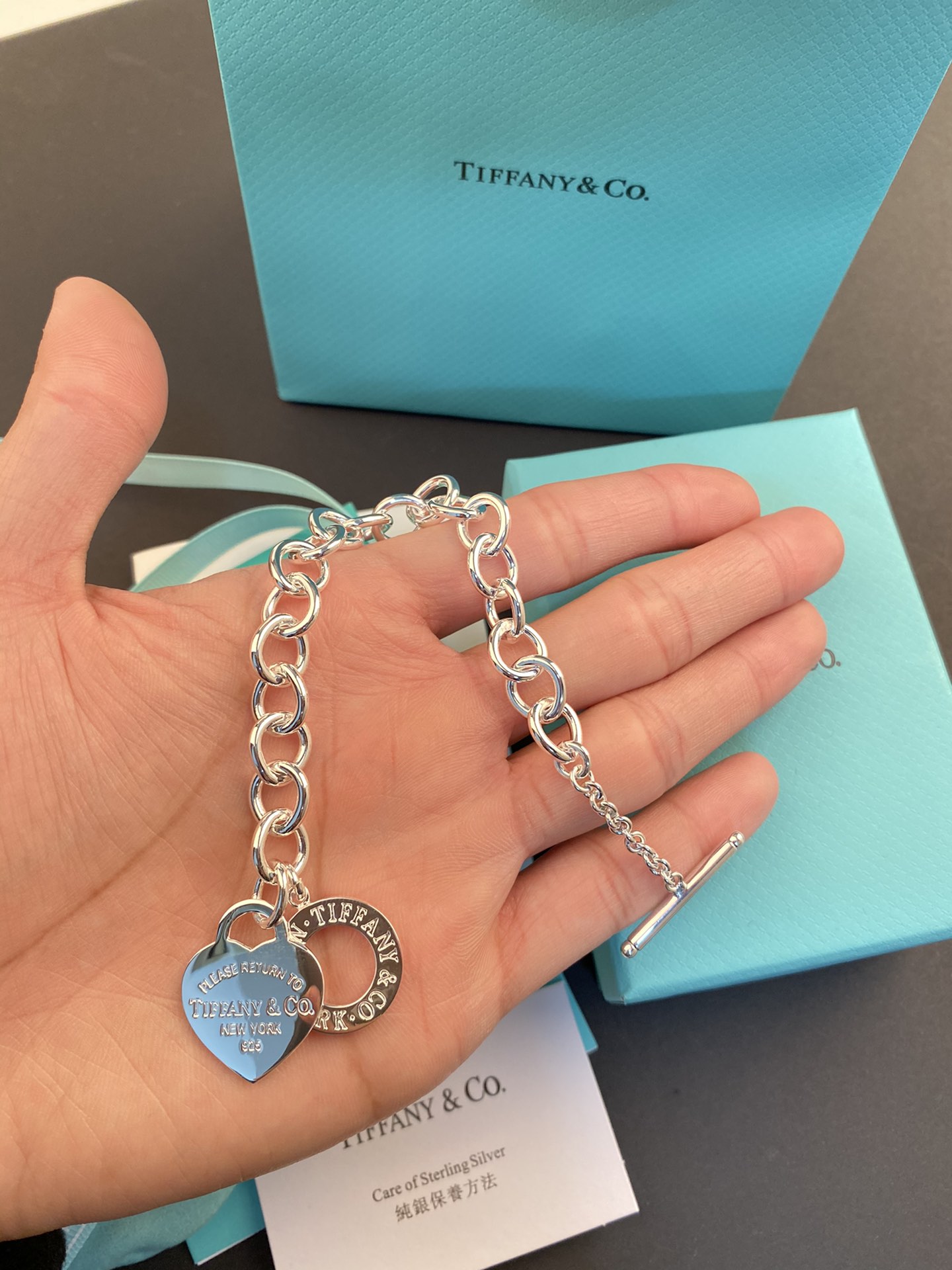Tiffany & Co. Tiffany&Co. Heart Tag吊饰针扣粗手链
