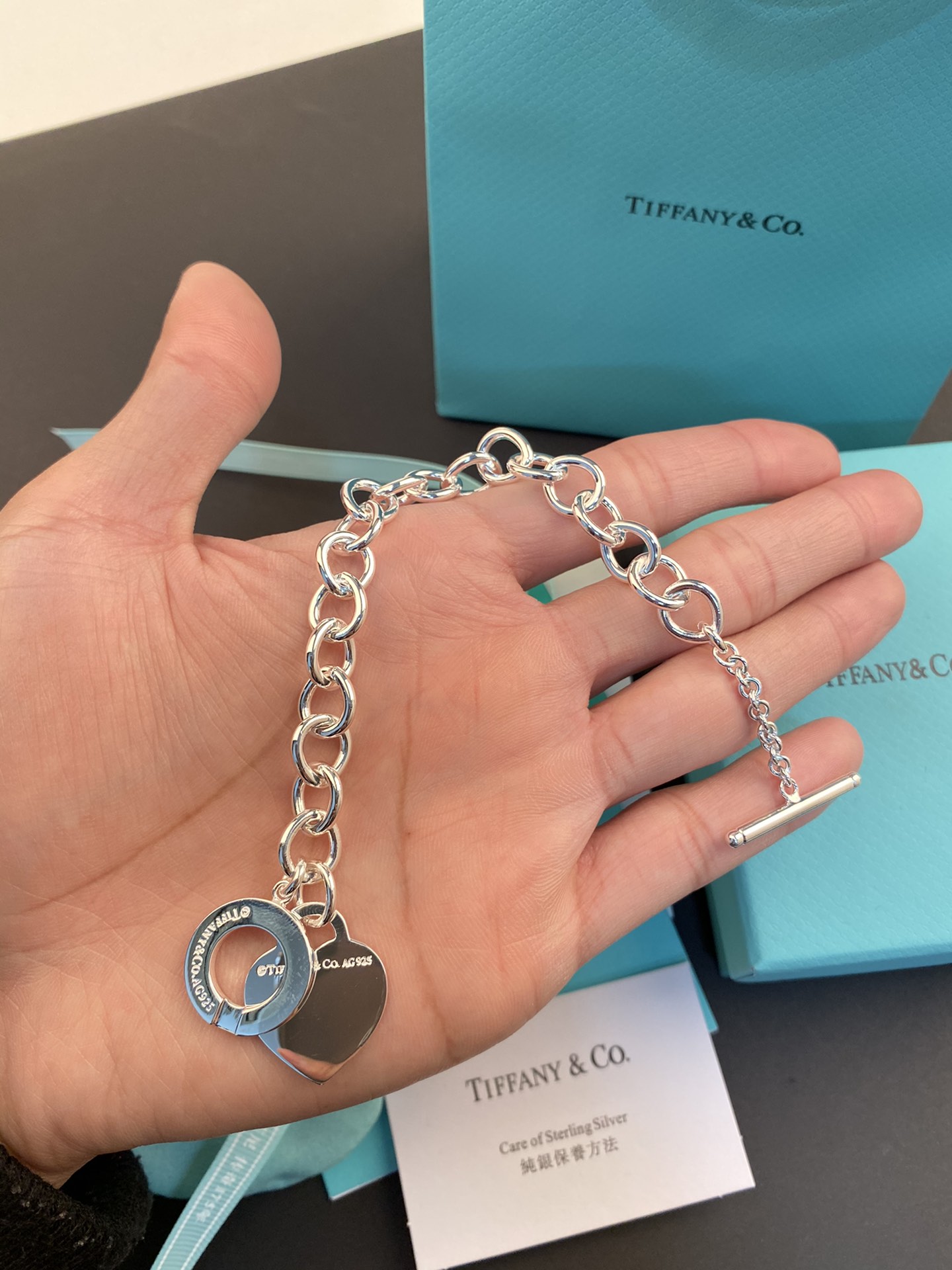 Tiffany & Co. Tiffany&Co. Heart Tag吊饰针扣粗手链