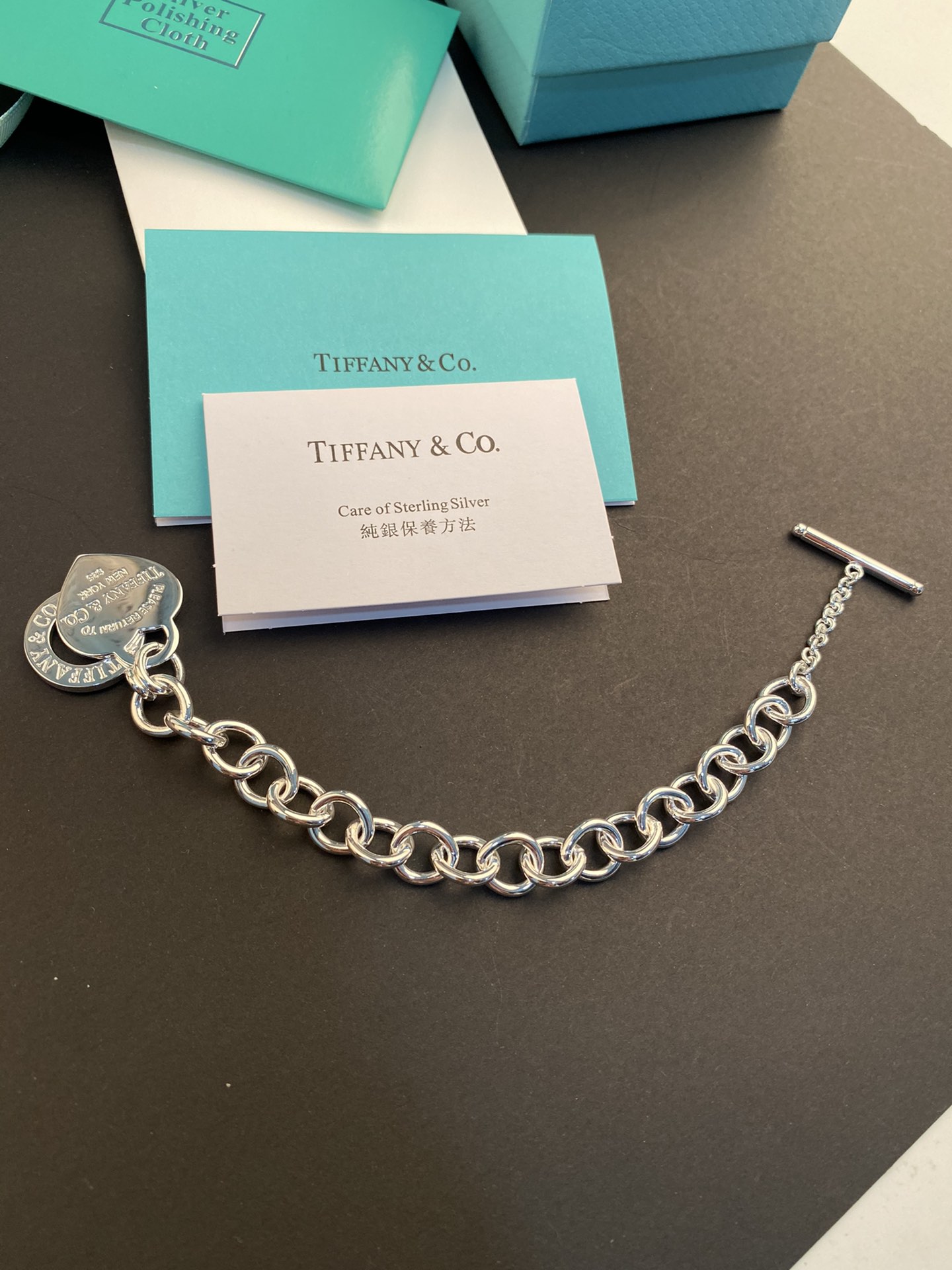 Tiffany & Co. Tiffany&Co. Heart Tag吊饰针扣粗手链