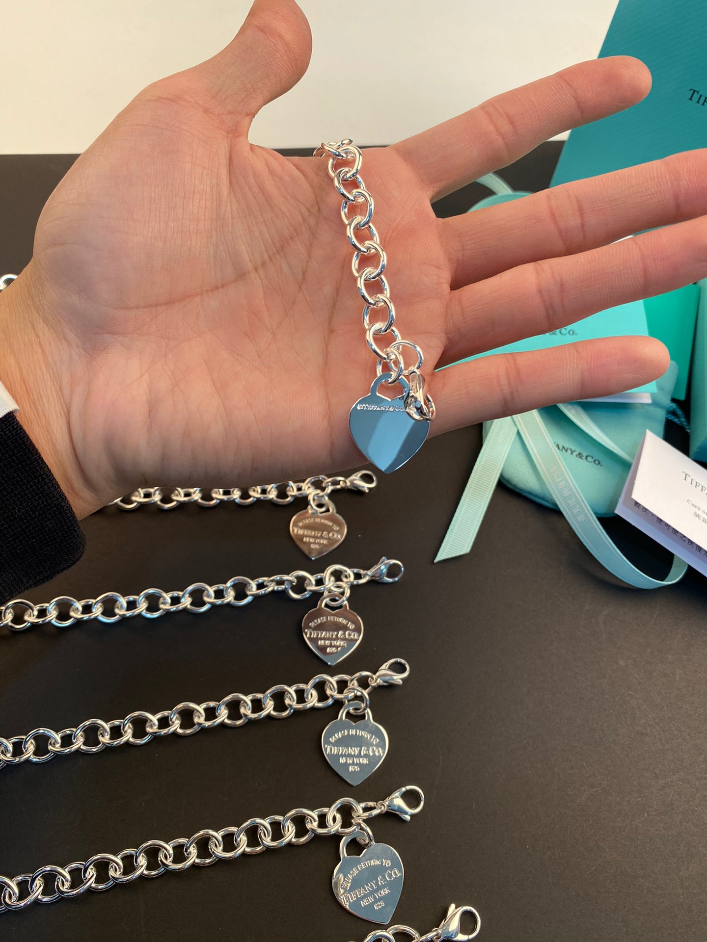 Tiffany & Co. Tiffany&Co. 纯银 龙虾扣心牌粗手链