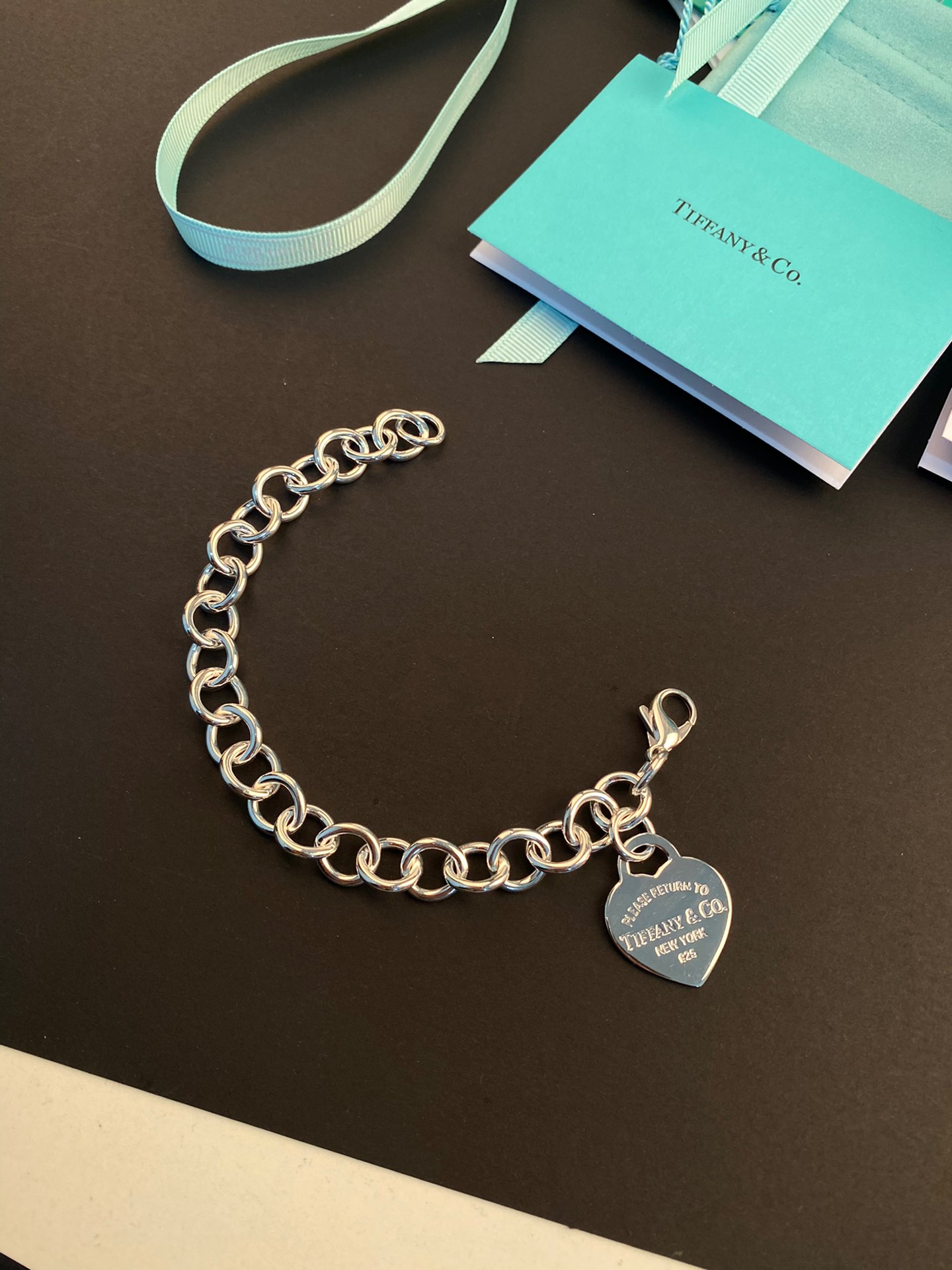 Tiffany & Co. Tiffany&Co. 纯银 龙虾扣心牌粗手链