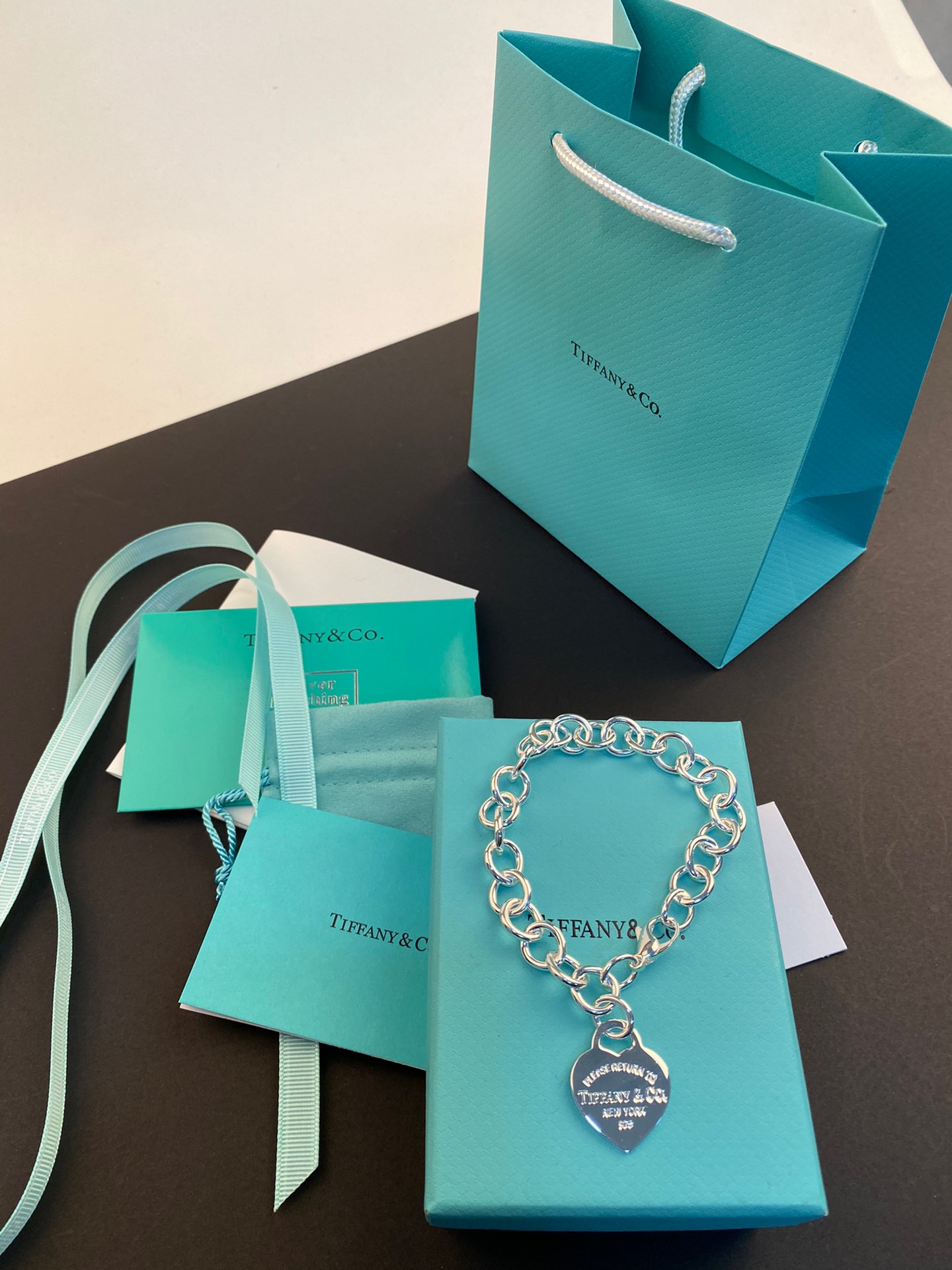 Tiffany & Co. Tiffany&Co. 纯银 龙虾扣心牌粗手链