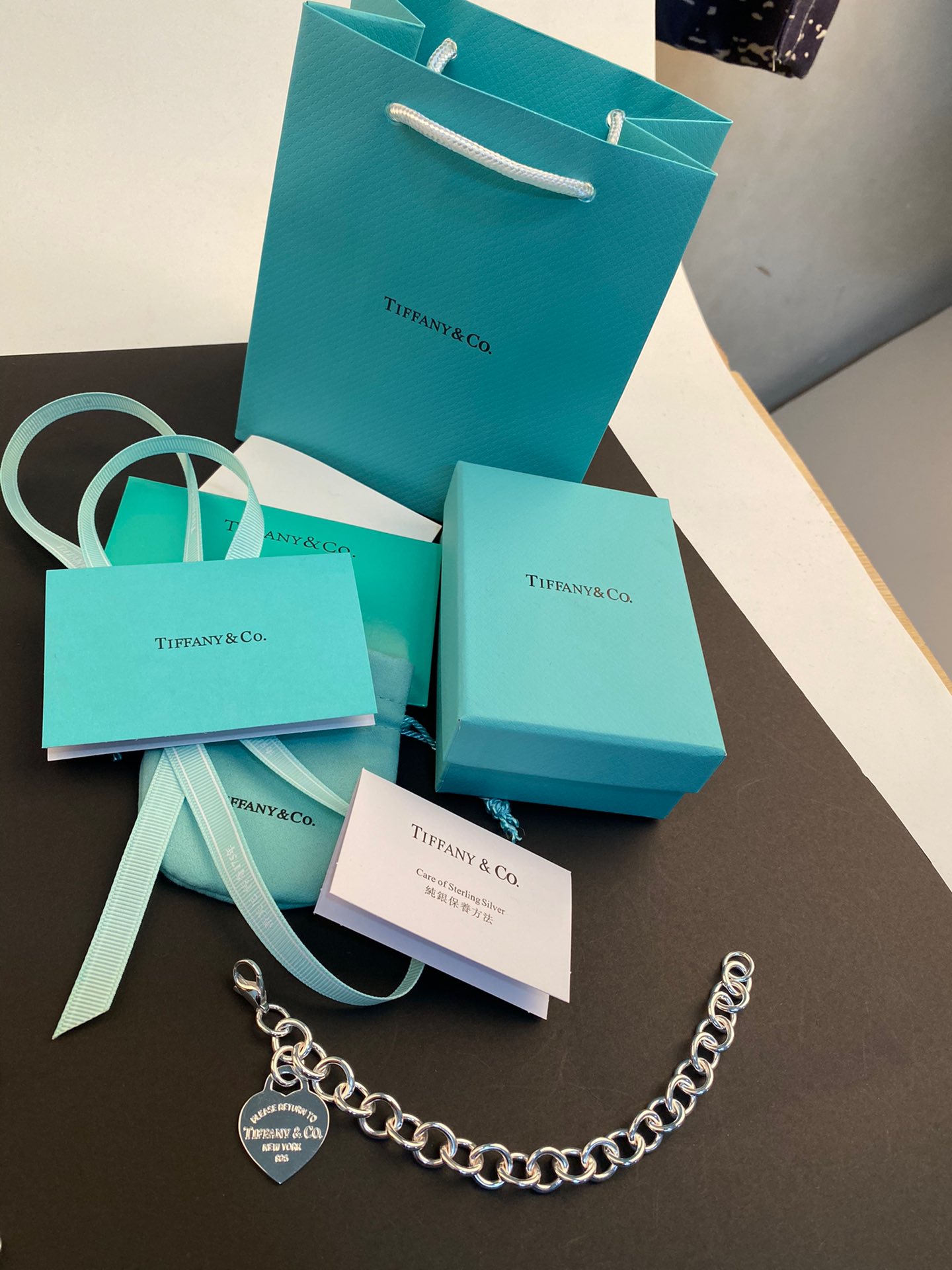 Tiffany & Co. Tiffany&Co. 纯银 龙虾扣心牌粗手链