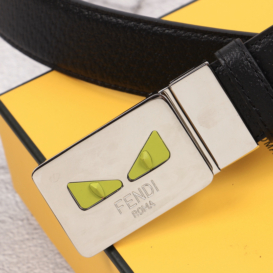[Fendi Belts]Genuine grade FD little monster is made of 3.5 mm wide double-hea
