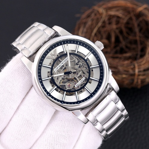 Emporio Armani Men's Stainless Steel Automatic Skeleton Watch AR60034 1 Emporio Armani Men's Stainless Steel Automatic Skeleton Watch AR60034