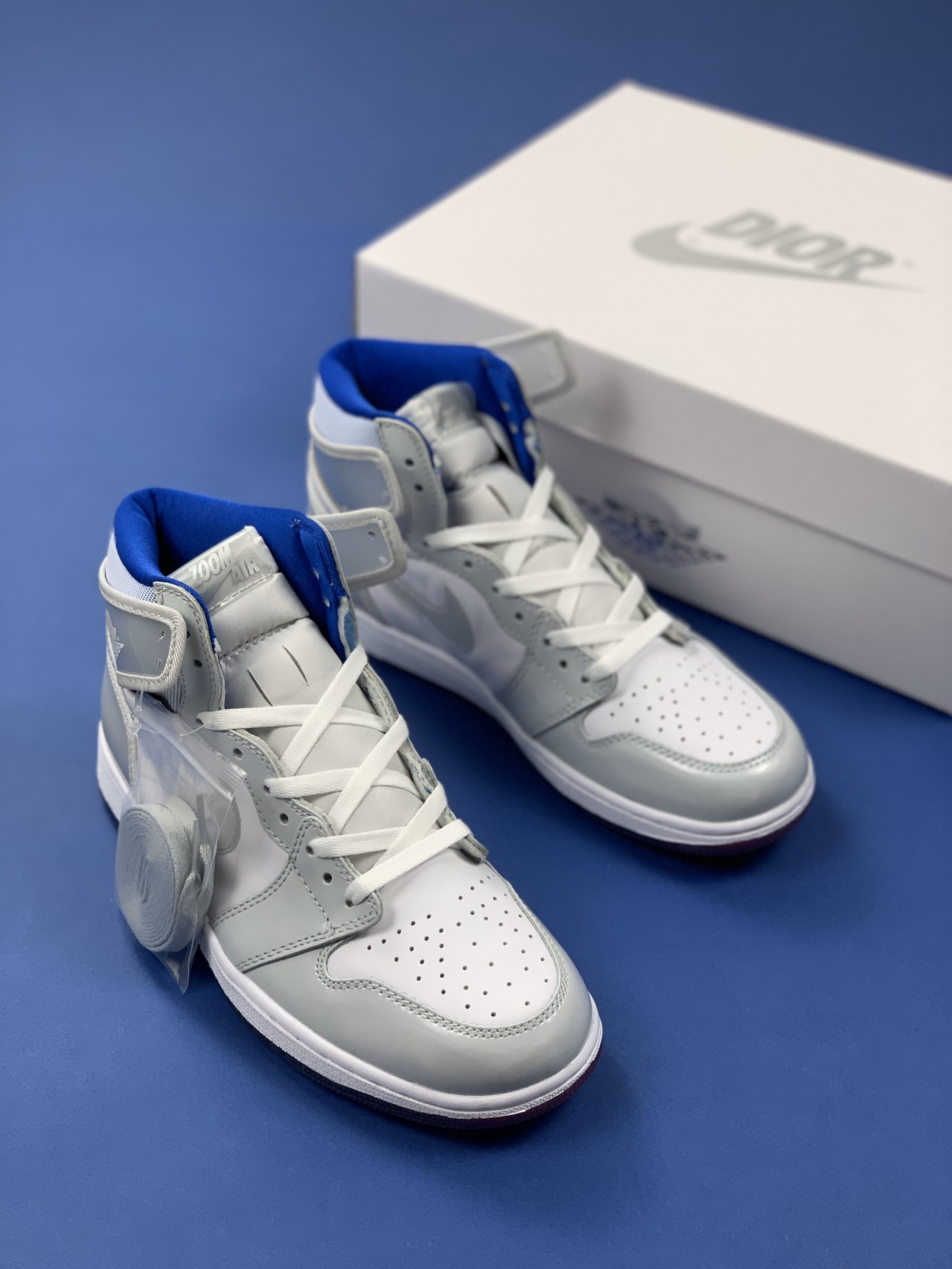 150 耐克 Nike Air Jordan 1 Zoom R2T “Racer Blue” 灰白渐变 小迪奥 AJ1中邦休闲篮球鞋 CK6637-104