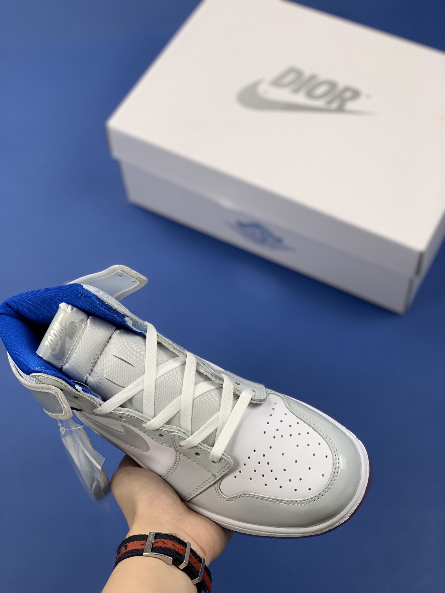150 耐克 Nike Air Jordan 1 Zoom R2T “Racer Blue” 灰白渐变 小迪奥 AJ1中邦休闲篮球鞋 CK6637-104