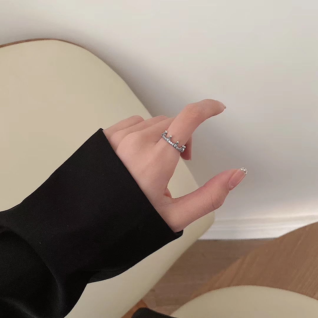 NO:574283,Original ring made of 925 silver, crown ring gold/silver, rich young lady’s sense of sight, Pandora ring, ring19860909原单戒指 925银材质 皇冠戒指金色/银色 有钱小姐姐既视感,潘多拉戒指,ring,Jewelry