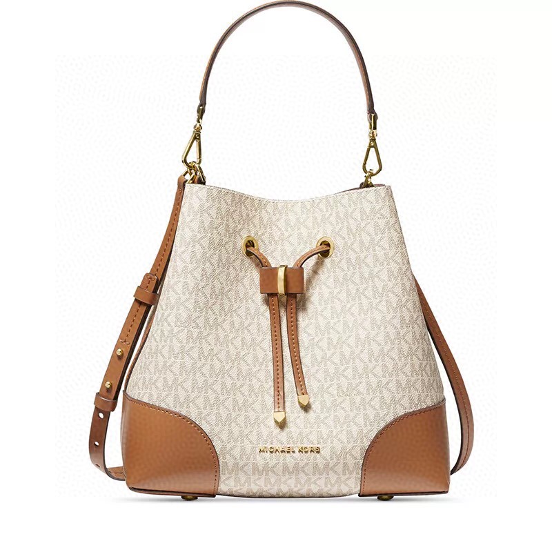 Michael Kors 白色拼棕色