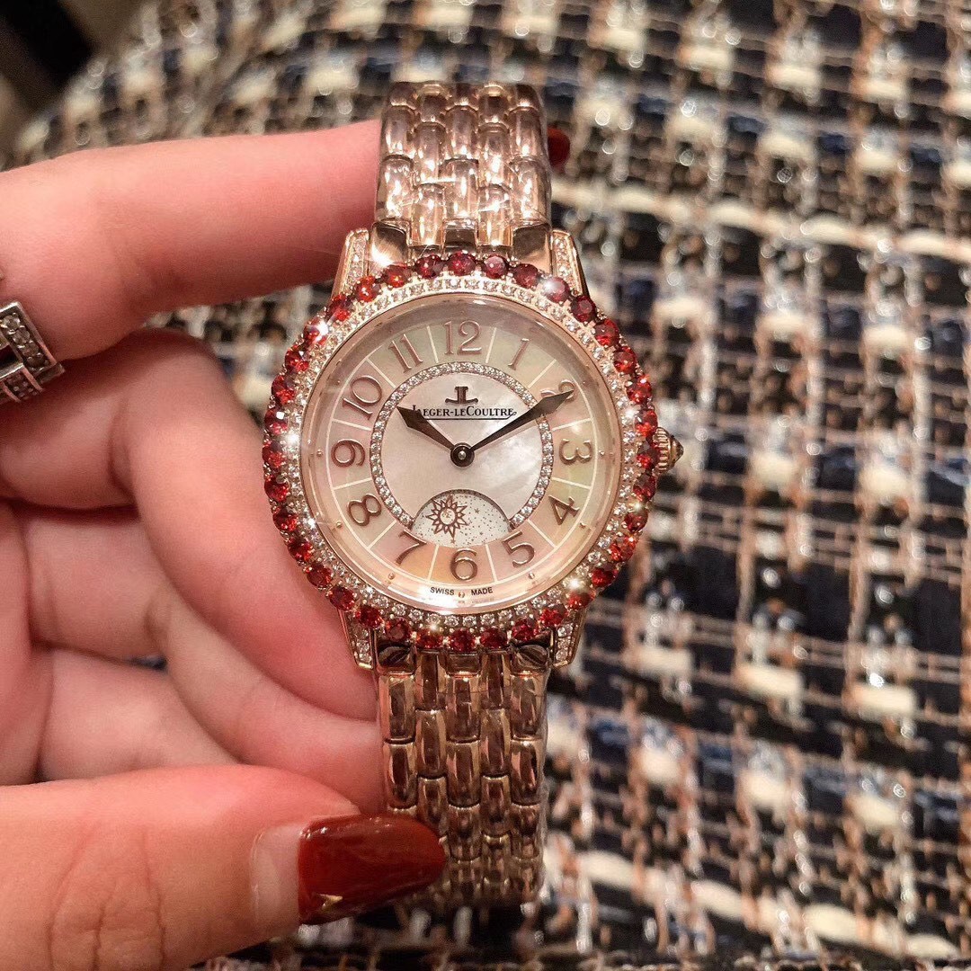 Cartier 积家-Jaeger-LeCoultre DAZZLING RENDEZ- VOUS MOON红钻约会系列月相珠宝腕表