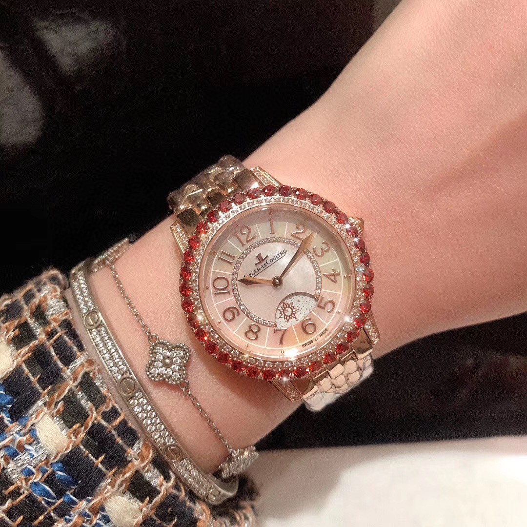 Cartier 积家-Jaeger-LeCoultre DAZZLING RENDEZ- VOUS MOON红钻约会系列月相珠宝腕表