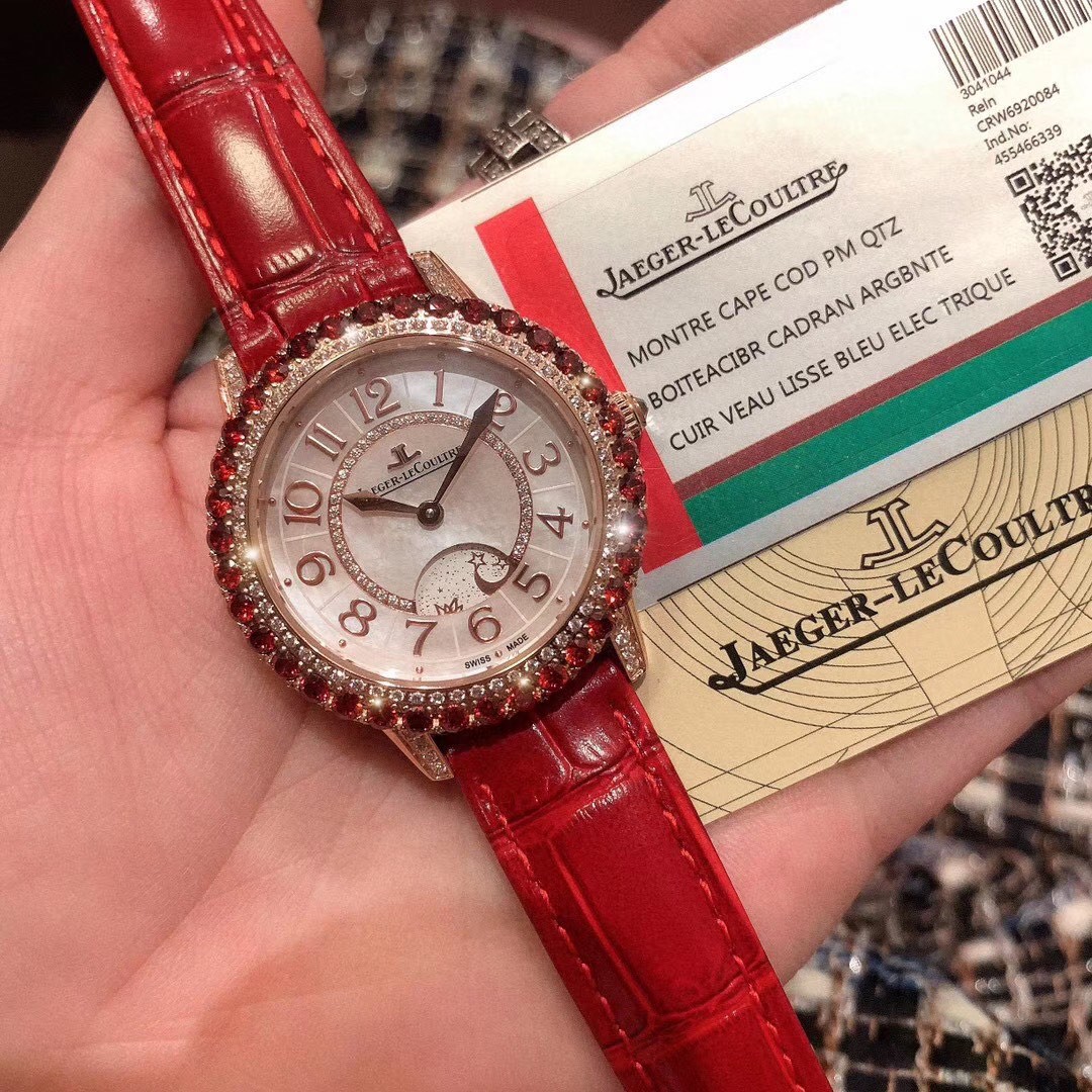 Cartier 积家-Jaeger-LeCoultre DAZZLING RENDEZ- VOUS MOON红钻约会系列月相珠宝腕表