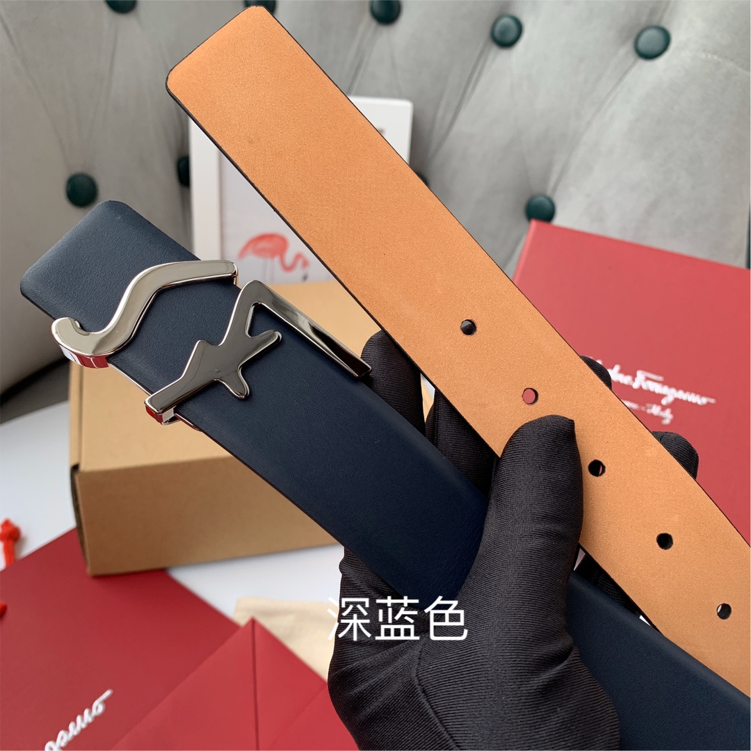 [Ferragamo Belts]Ferragamo Ferragamo authentic size 3.5cm official website syn