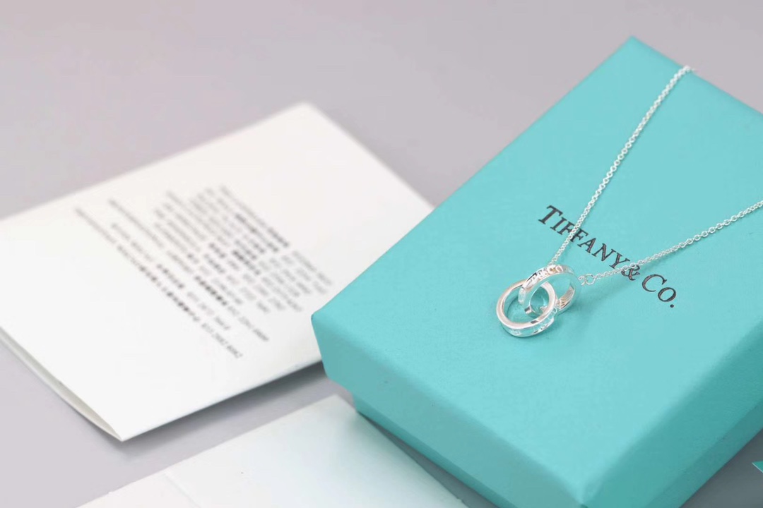 Tiffany & Co. Tiffany&Co. 1837 双环扣锁骨项链
