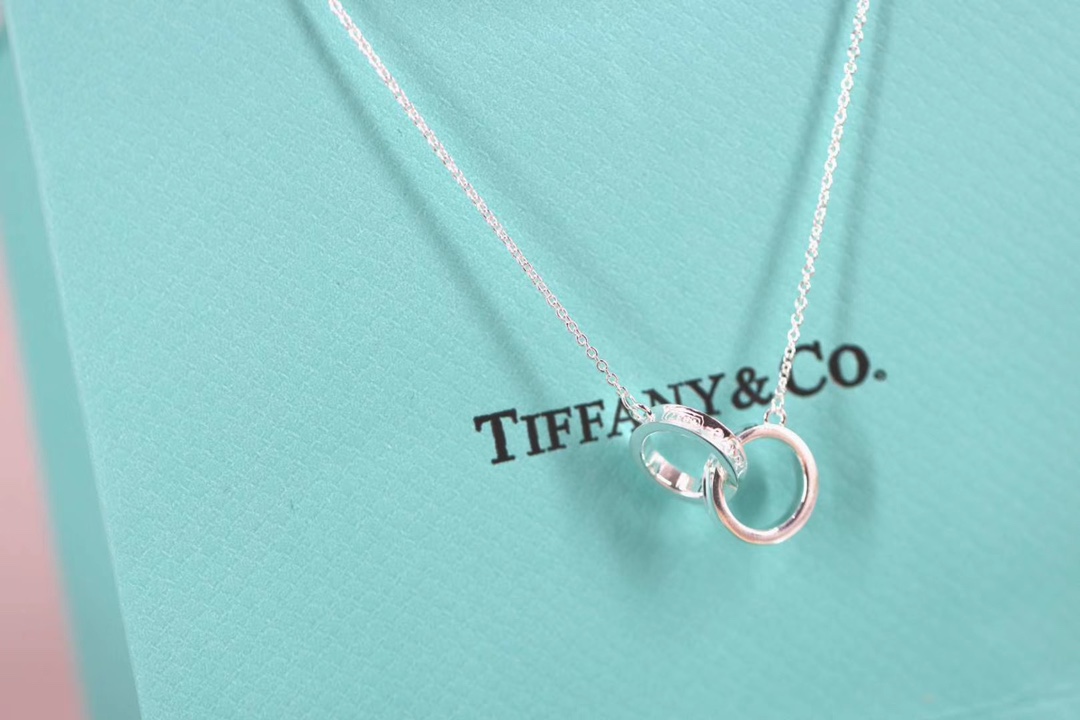 Tiffany & Co. Tiffany&Co. 1837 双环扣锁骨项链