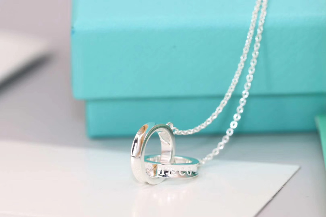 Tiffany & Co. Tiffany&Co. 1837 双环扣锁骨项链