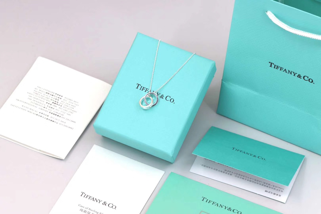 Tiffany & Co. Tiffany&Co. 1837 双环扣锁骨项链