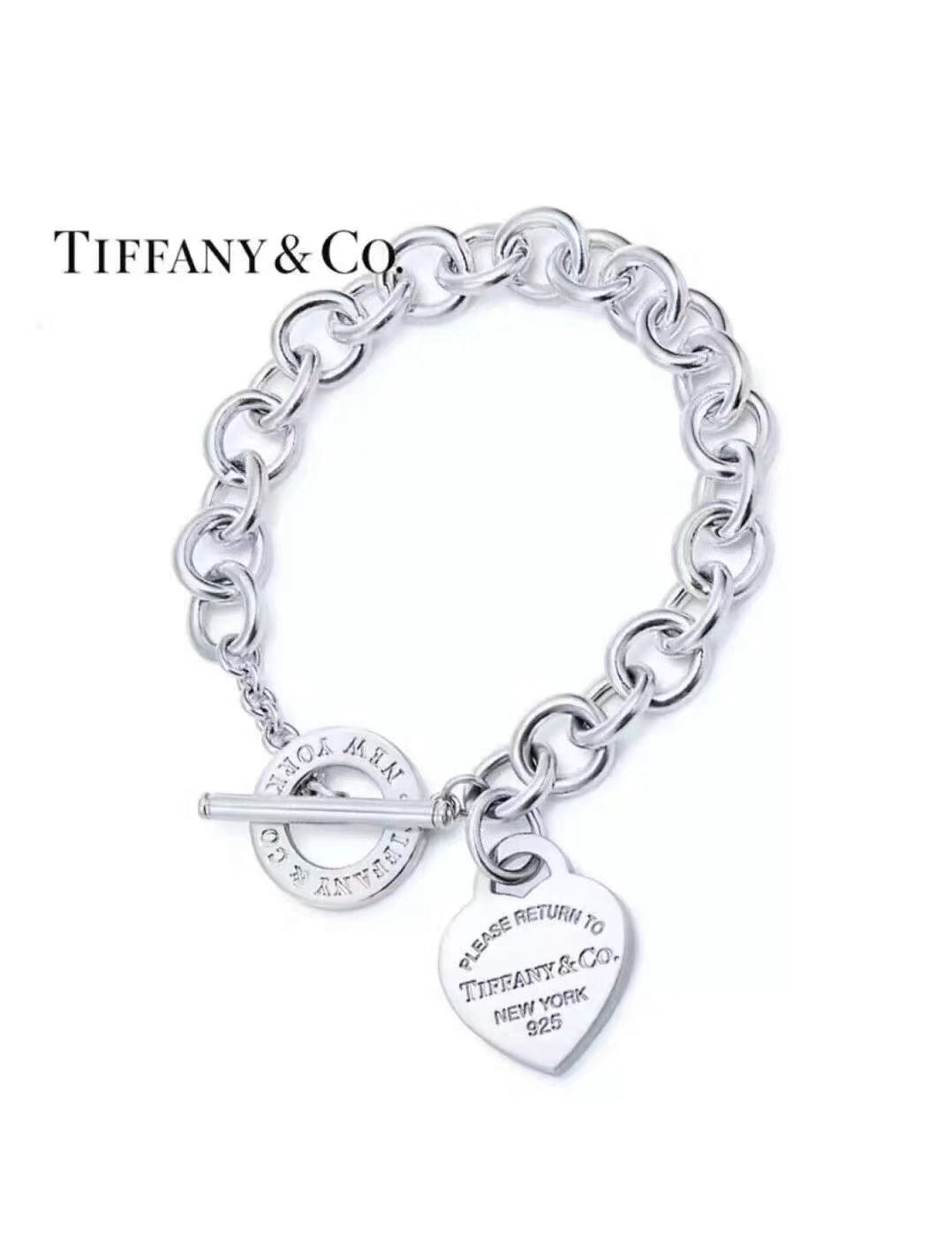 Tiffany & Co. Tiffany&Co. Heart Tag吊饰针扣粗手链