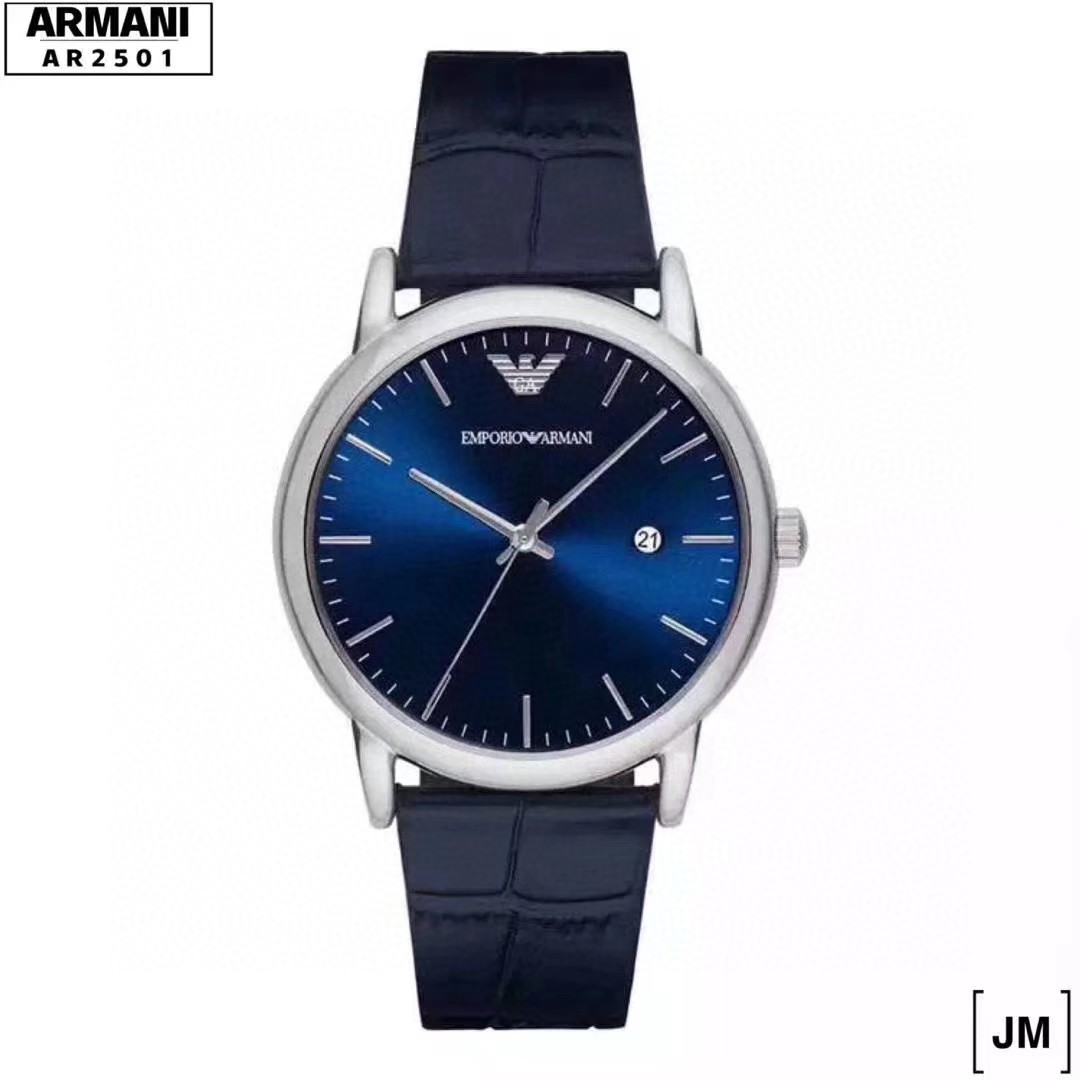 Armani Copiar
 Reloj Piel de vaca Cuero Quartz Movement Cinturón acero inoxidable