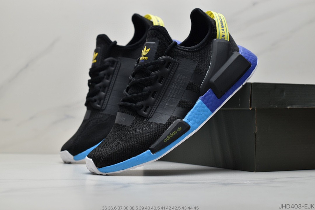 180 公司级Adidas 阿迪达斯 NMD_R1 V2 Boost 货号: FW1961 原装进口的鱼鳞纹 Boost原料