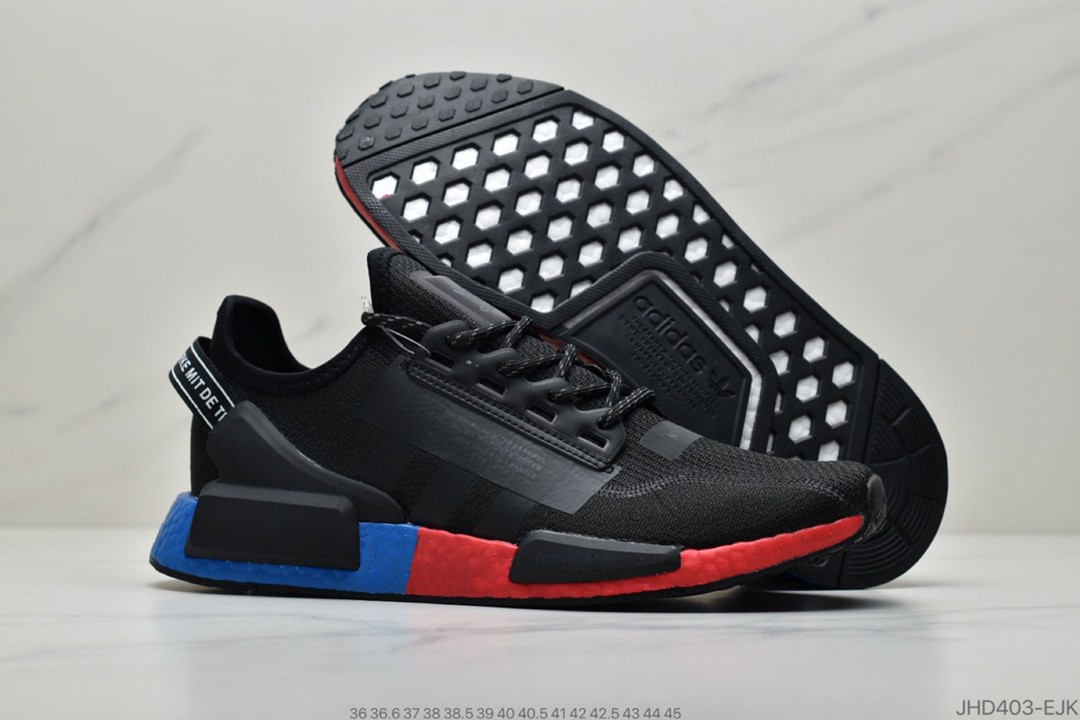 180 公司级Adidas 阿迪达斯 NMD_R1 V2 Boost 货号: FW1961 原装进口的鱼鳞纹 Boost原料