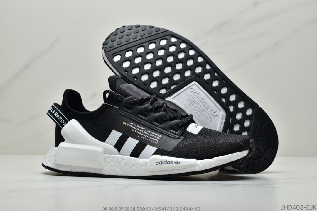 180 公司级Adidas 阿迪达斯 NMD_R1 V2 Boost 货号: FW1961 原装进口的鱼鳞纹 Boost原料