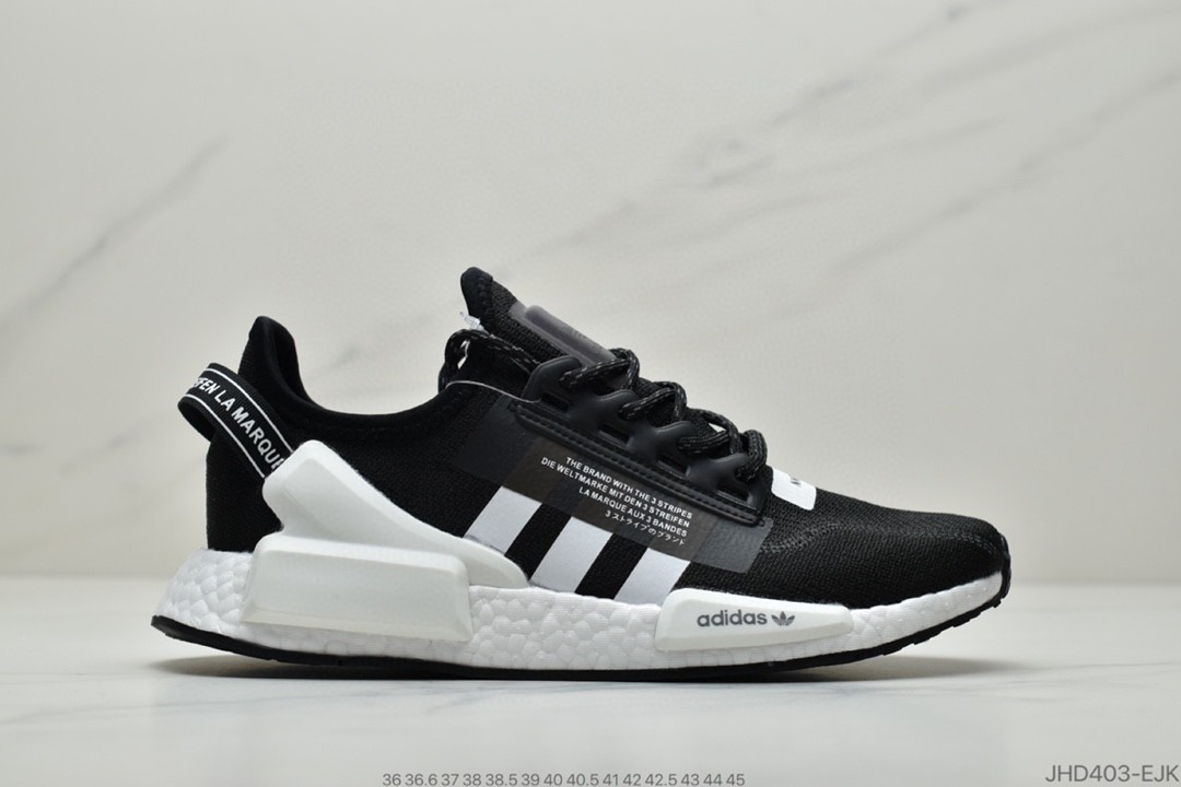 180 公司级Adidas 阿迪达斯 NMD_R1 V2 Boost 货号: FW1961 原装进口的鱼鳞纹 Boost原料