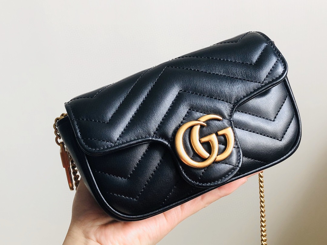 Gucci 24 new products debut in original leatherGG Marmont original leather series mini bag, convex shape artifact,cute design is more practical,