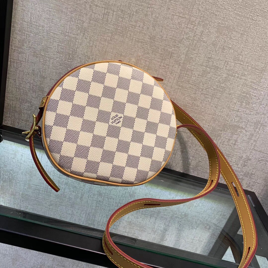 High Quality 1:1 Replica
 Louis Vuitton LV Boite Chapeau Bags Handbags Damier Azur Canvas Cowhide Summer Collection