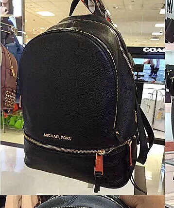 Michael Kors Mk纯原双肩MK背包2拼皮全皮，荔枝纹软牛皮，手感超柔软 配 防尘袋