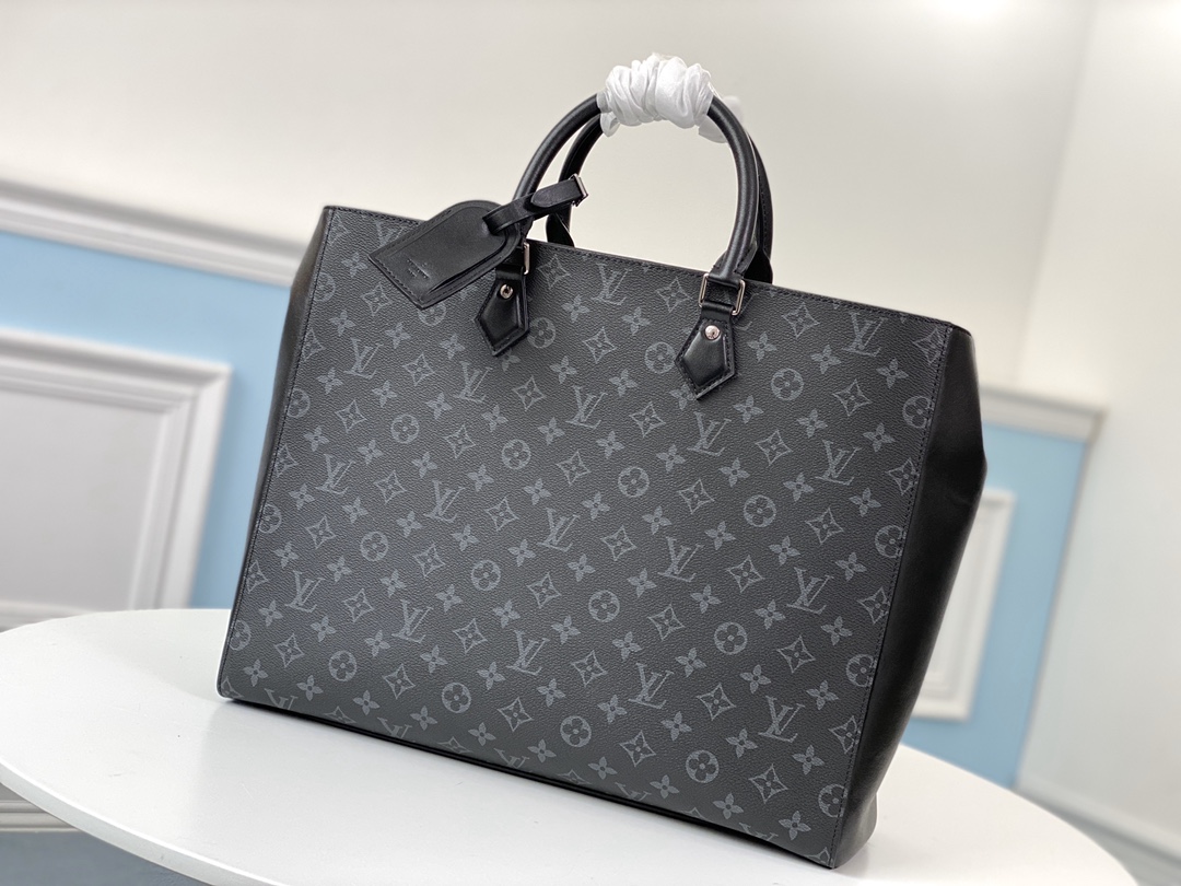 Louis Vuitton LV Sac Plat Shop
 Bags Handbags Luxury Cheap
 Black Monogram Canvas M44733