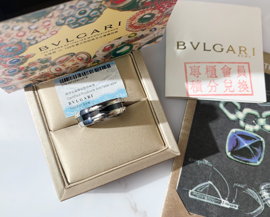 BVLGARI宝格丽慈善款小红人戒指 电镀v金材质