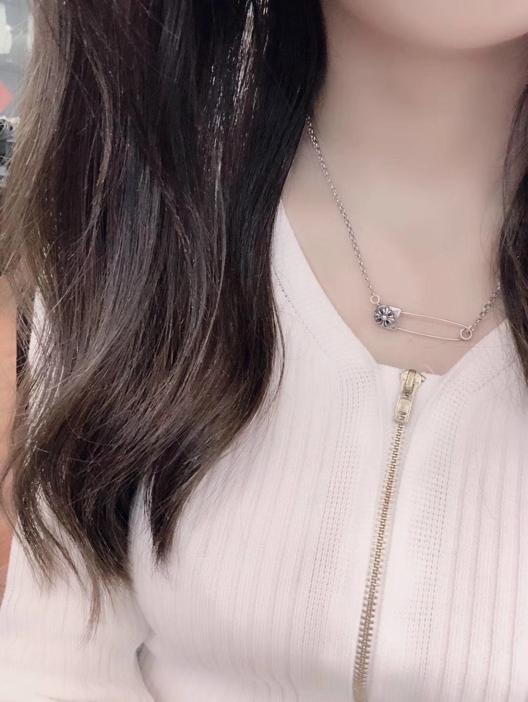 Chrome Hearts 克罗心女神别针锁骨链