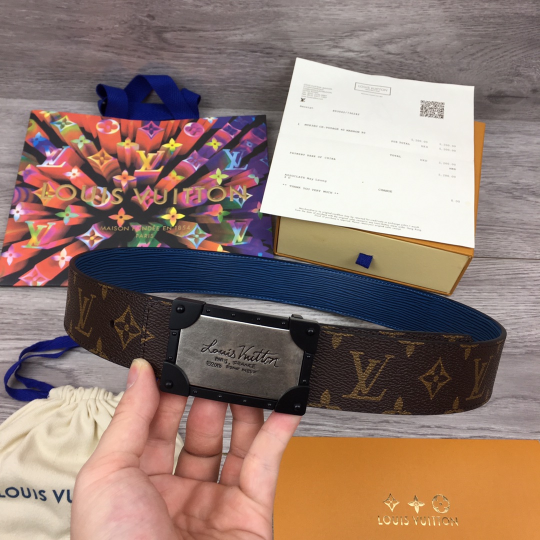 Louis Vuitton Belts Men Canvas