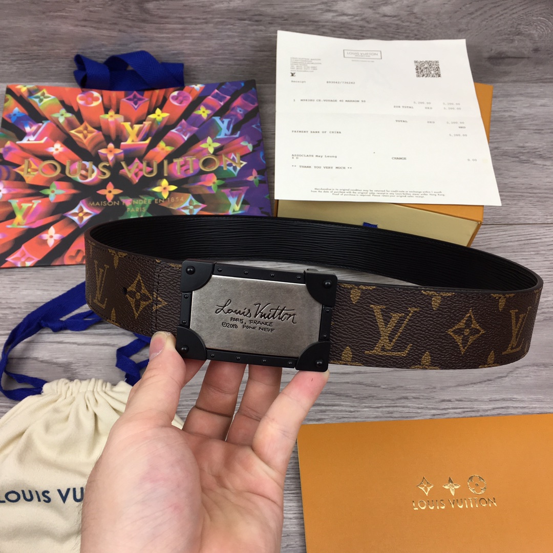 Louis Vuitton Belts Men Canvas