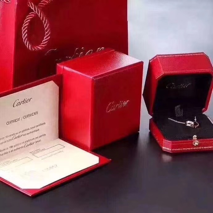 Cartier 卡地亚 LOVE满钻螺丝双环 锁骨项链