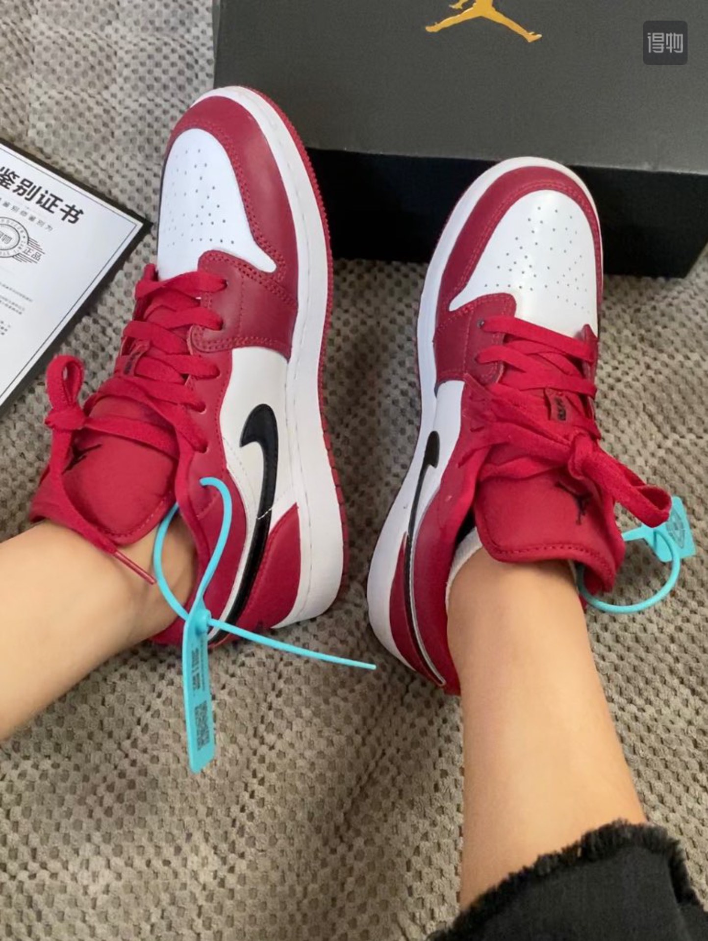 130 真标半码 Air Jordan 1 AJ1 Low芝加哥玫瑰粉黑白酒红低帮篮球鞋553558-604