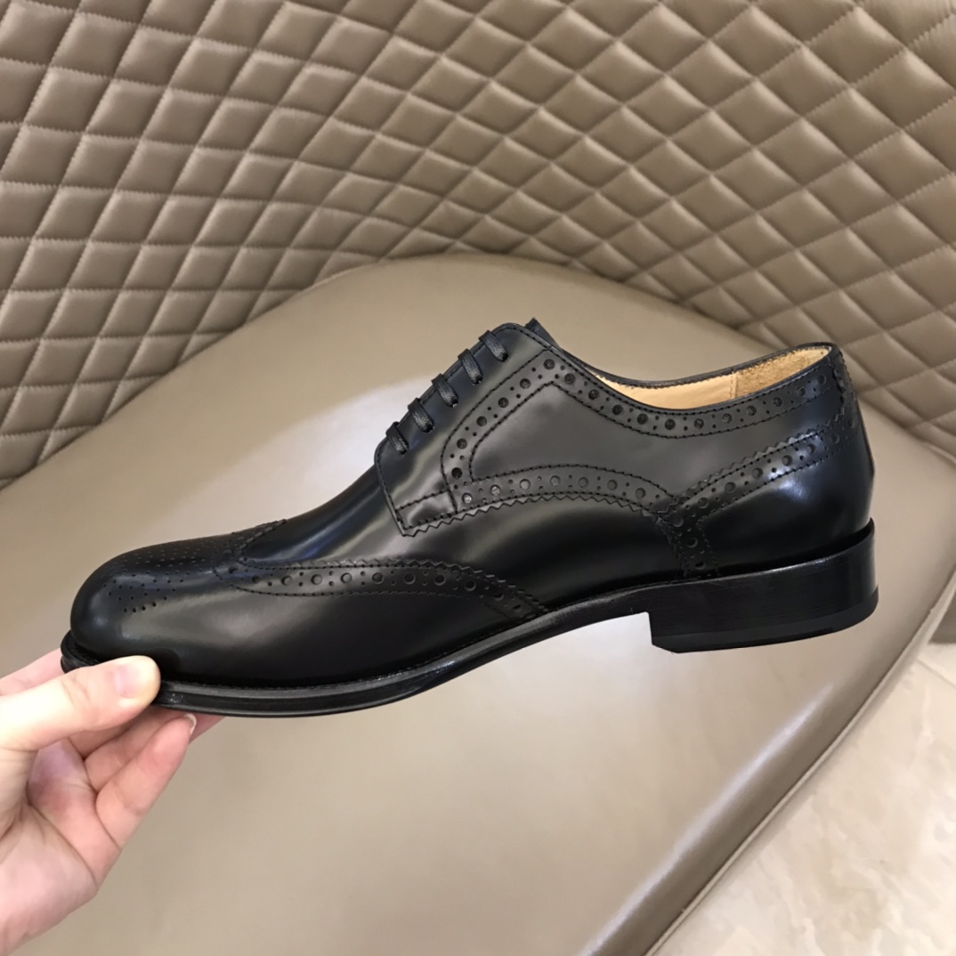 DIOR 男士商务休闲皮鞋 - 高級珠牛皮製・真皮大底・紳士風格