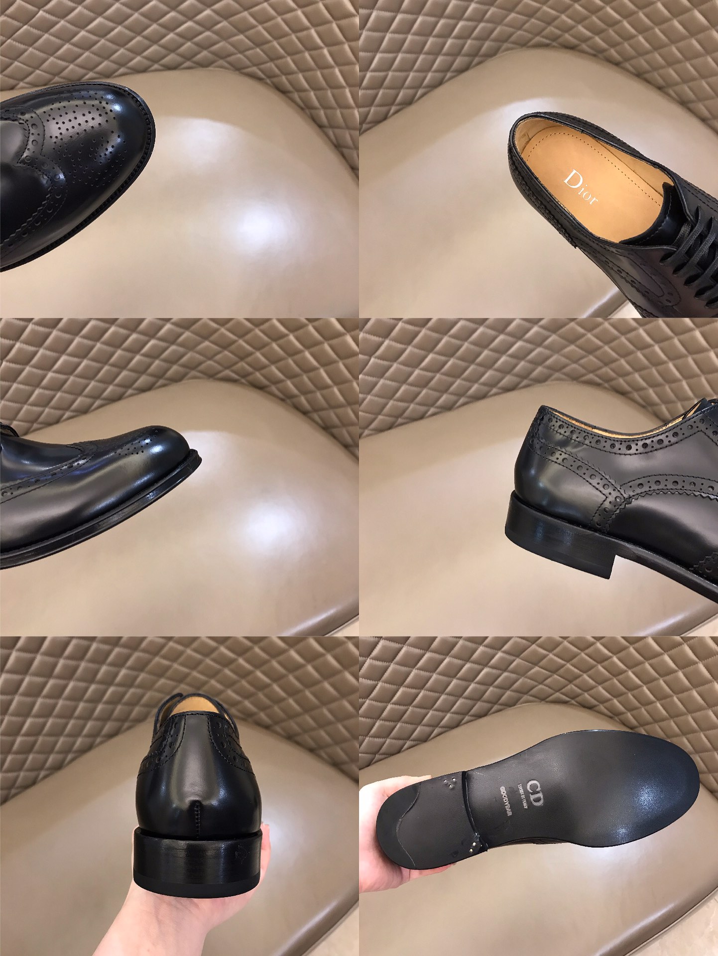 DIOR 男士商务休闲皮鞋 - 高級珠牛皮製・真皮大底・紳士風格