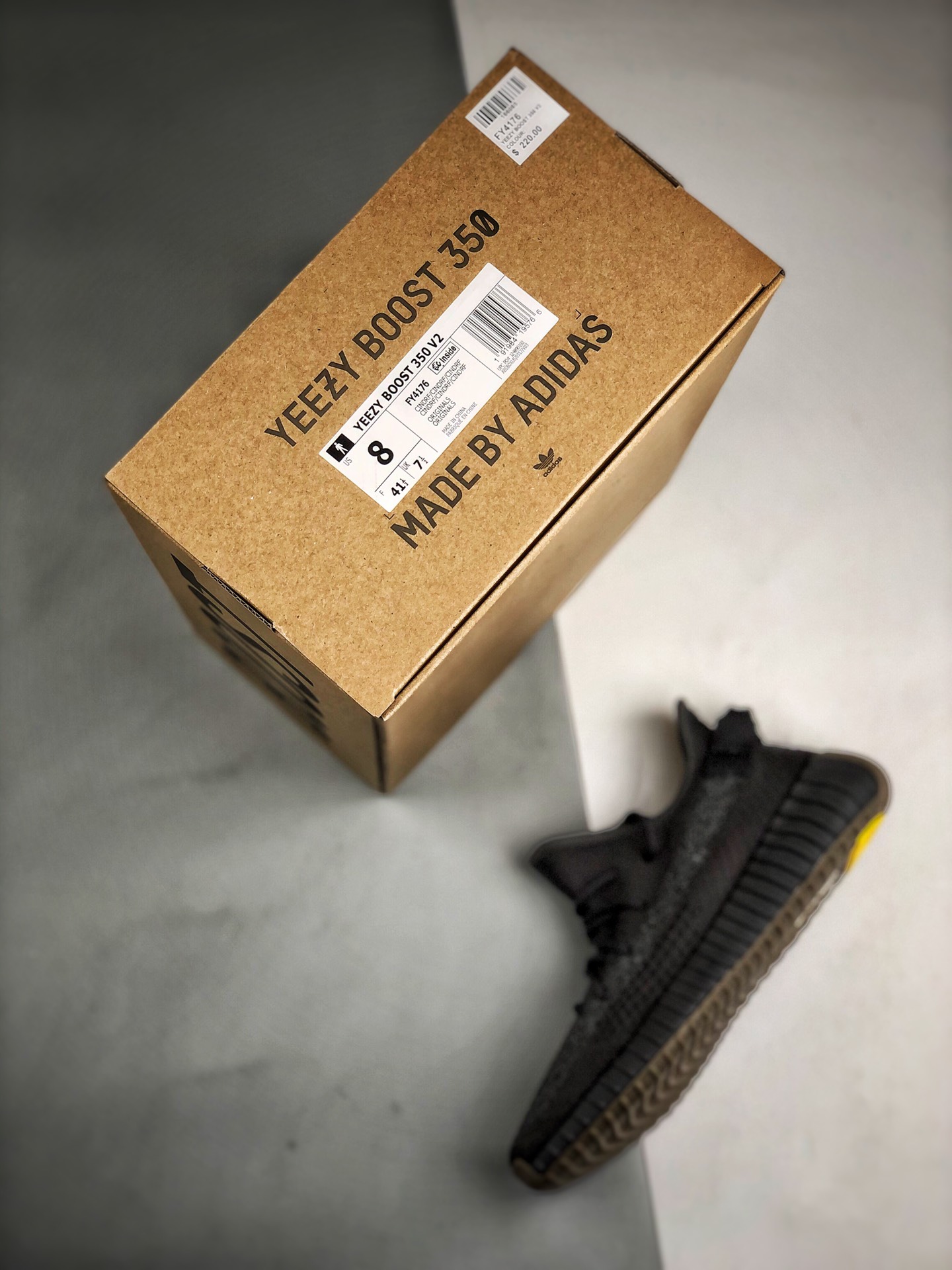 P480 S2渠道特供 独家纯原过验版  Yeezy 350V2 ”Cinder”黑侧透满天星