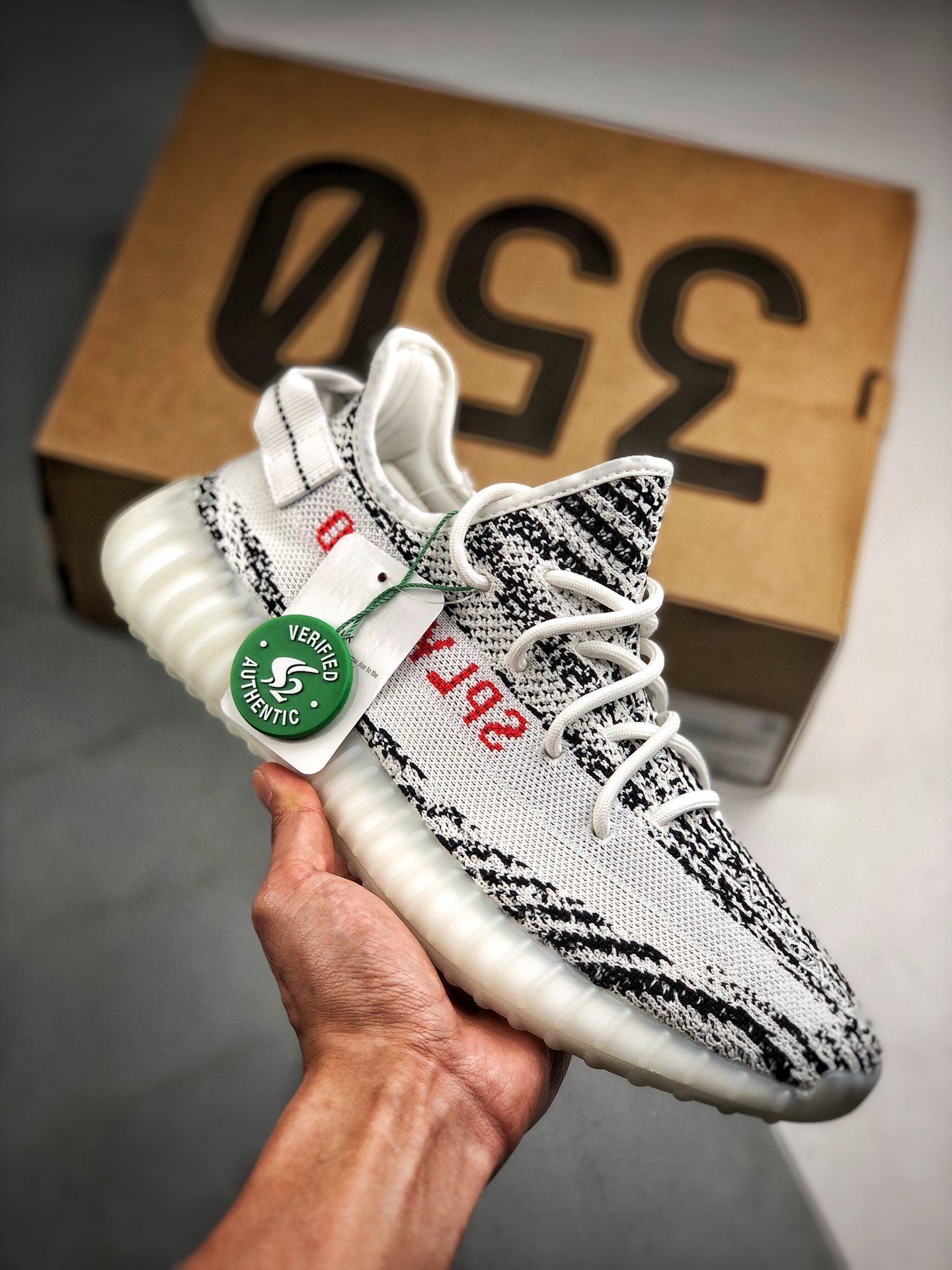 Apoyo pago contra reembolso, suministro especial del canal S2, versión exclusiva original verificable Yeezy 350V2 "Zebr…