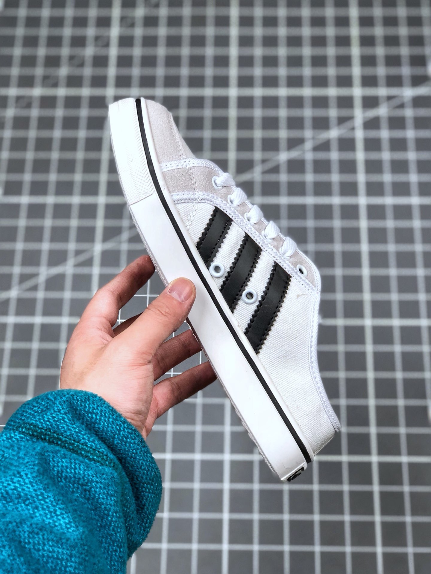 85 真标半码 阿迪达斯/Adidas 三叶草校园帆布 夏季半拖款 F20314