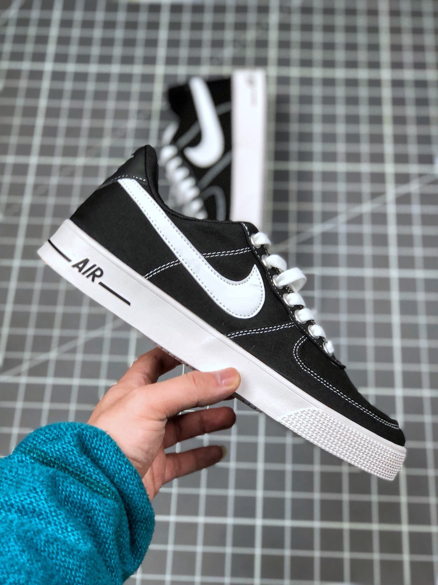 110 真标半码 耐克/Nike Air Force 1 空军一号 简版空军 帆布内置气垫 低帮板鞋