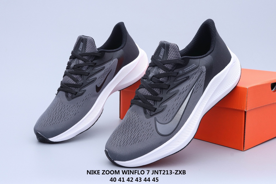 🈴️💰135！耐克ZOOM WINFLO7气垫登月系列 透气运动网面跑步鞋JNT213-ZXB