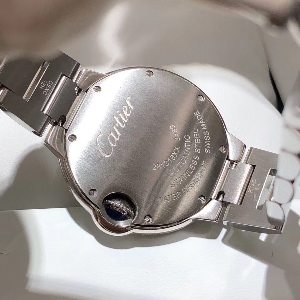 Cartier 42mm，33mm尺寸蓝气球镶钻女款腕表