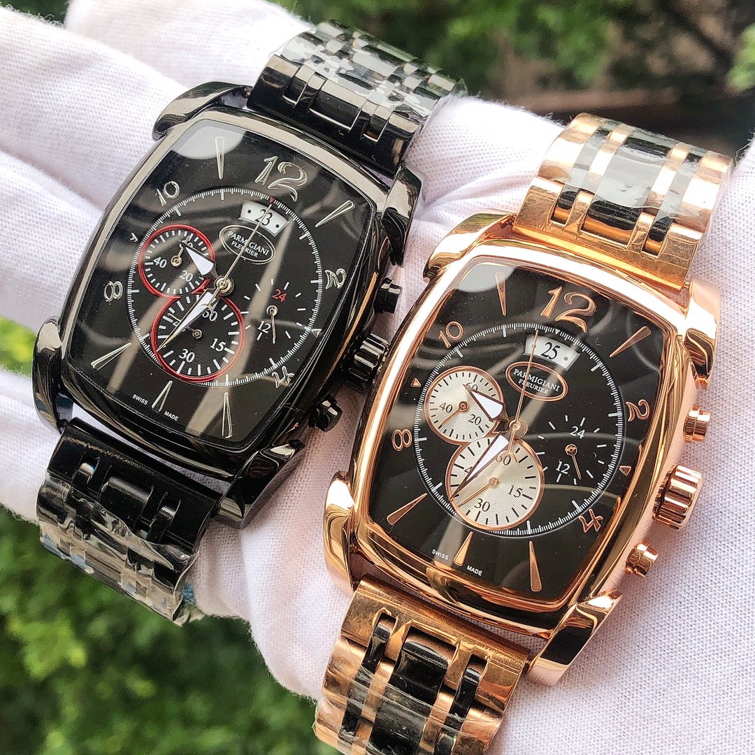 “Palmer Johnny-PARMlGlanl Precision Men’s Watch: Multi-Purpose 6-Pin Design, 316 Steel, Crystal Lens” - 图片 4