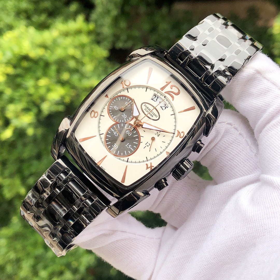 “Palmer Johnny-PARMlGlanl Precision Men’s Watch: Multi-Purpose 6-Pin Design, 316 Steel, Crystal Lens” - 图片 3