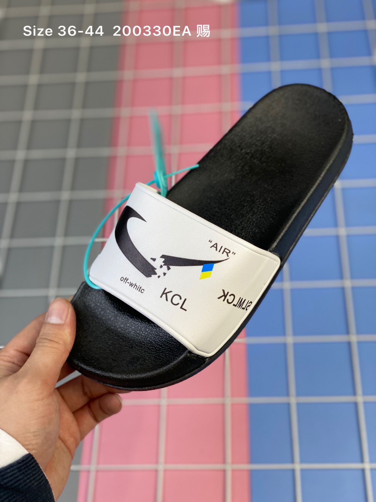 🏮耐克权志龙小雏菊联名 断勾 NIKE BENASSI DUO 忍者拖鞋 一字拖 双排拖鞋 黑白字母拖鞋 #200330EA